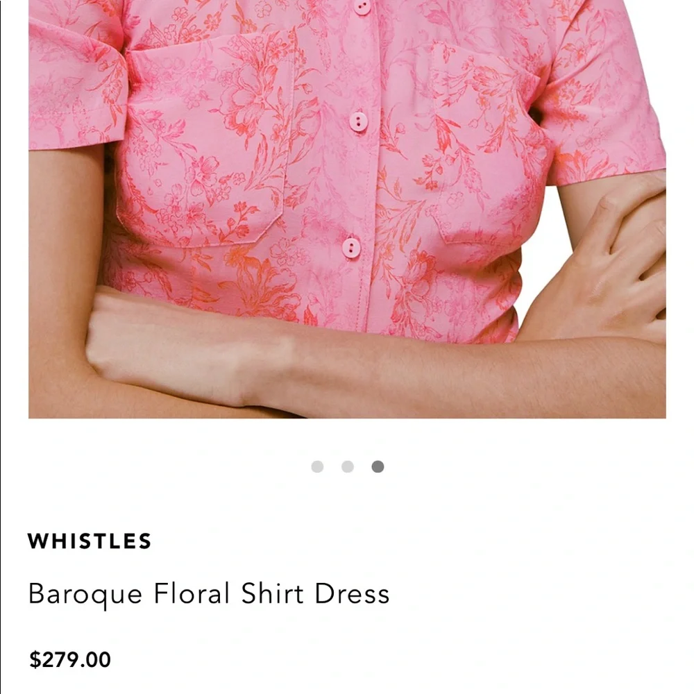 Whistles London baroque floral shirt dress - Picture 4 of 8